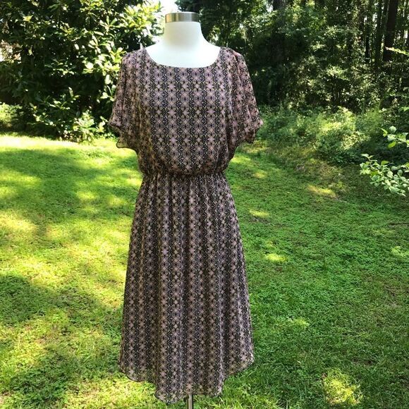 Victoria’s Secret Womens Butterfly Midi Dress Size XS Pink Flutter Sleeve - Picture 3 of 10